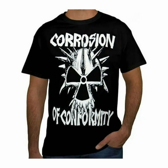 100% cotton tshirts men tee CORROSION OF CONFORMITY PUNK ROCK Black T Shirt