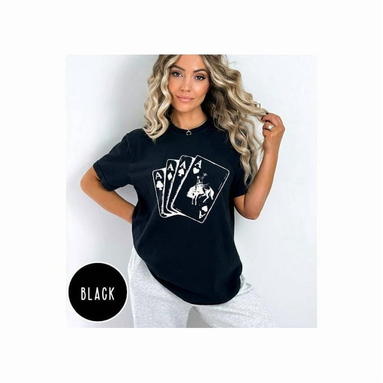 Tribal T-Shirts Maglietta Donna Ace Of Spades Skull - 100% Cotone - Serigrafata - Taglie S-XL