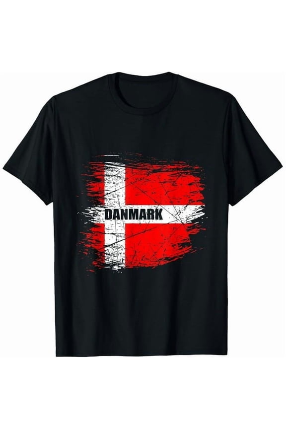 100% cotton tshirts men tee Denmark Flag Danish Roots Scandinavian Love Gifts T-Shirt