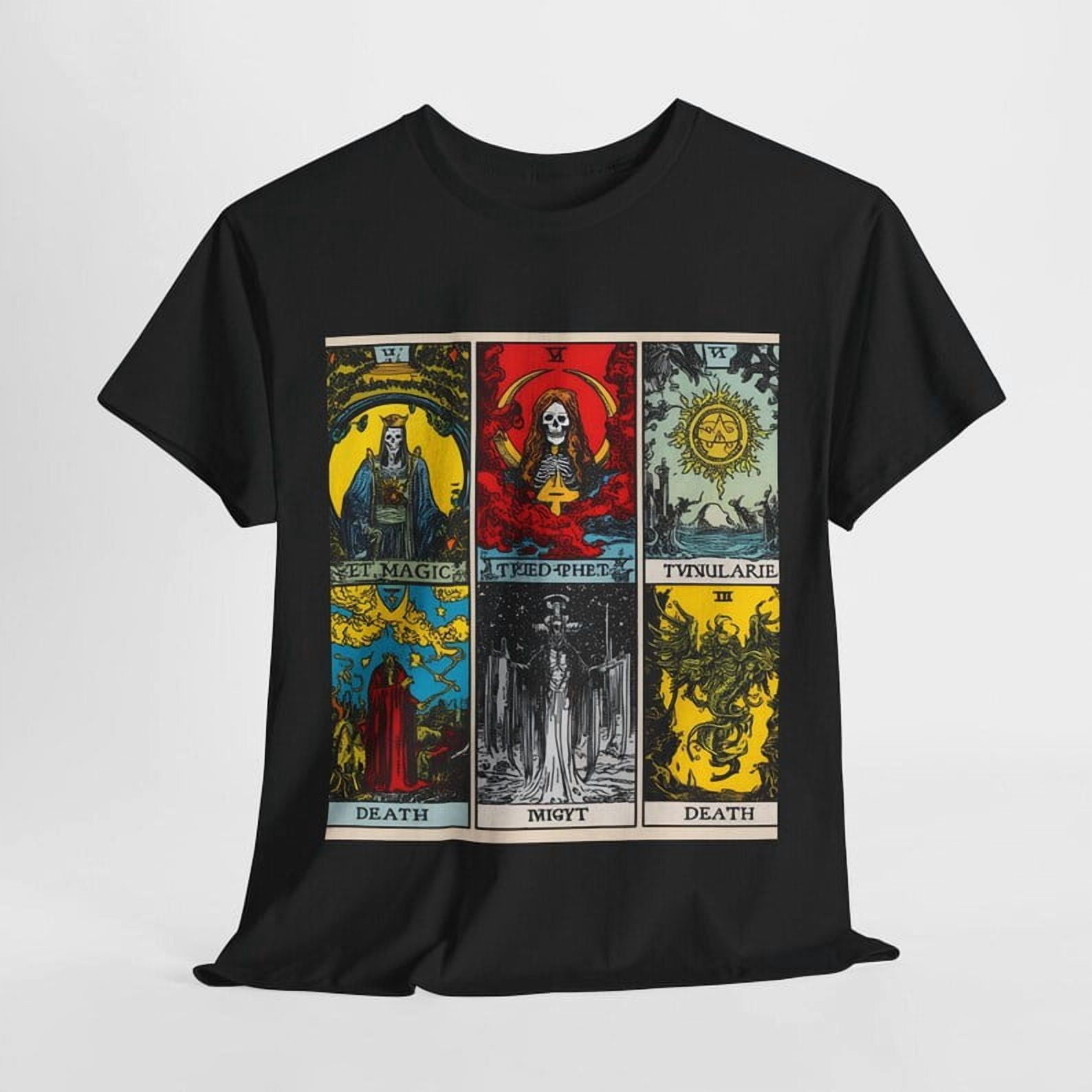 100% cotton tshirts men tee Divine Insights: Tarot Card Graphic Tee