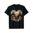 thumbnail image 1 of 100% cotton tshirts men tee Enchanted Forest Heart Mushroom Aesthetic T-Shirt, 100% Cotton, 1 of 4