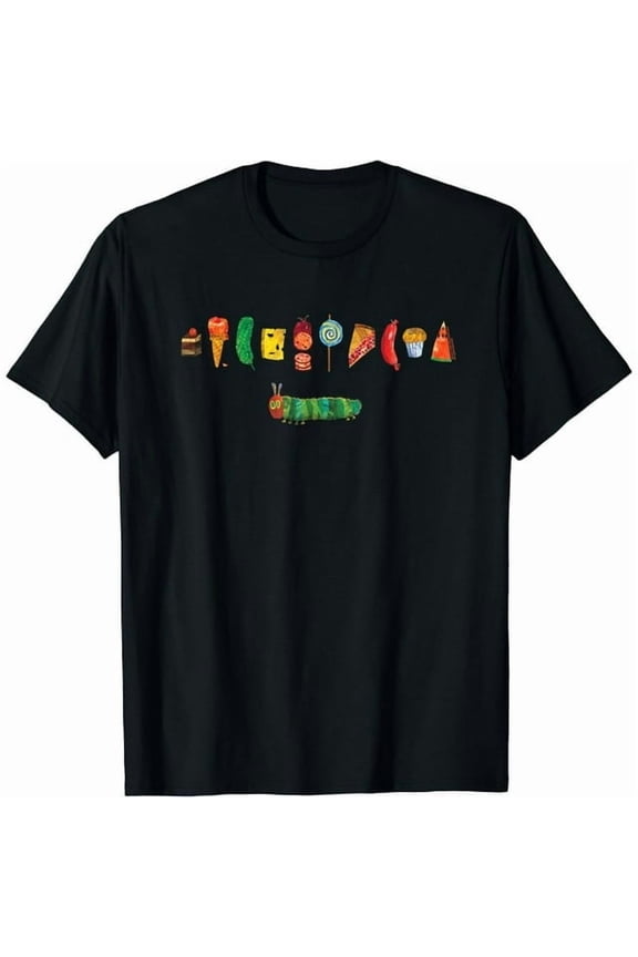 100% cotton tshirts men tee Eric Carle The Very Hungry Caterpillar Feast T-Shirt