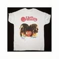 thumbnail image 1 of 100% cotton tshirts men tee Heart Band Graphic T-Shirt - White Vintage Rock Tee with Ann Wilson & Nancy Wilson Signature, 1 of 4