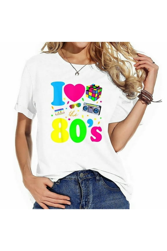 100% cotton tshirts men tee I Love The 80S Shirt 80S Clothes For Women T-Shirt