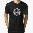 thumbnail image 1 of 100% cotton tshirts men tee IC XC NIKA cross christian orthodox T-Shirt, 1 of 4