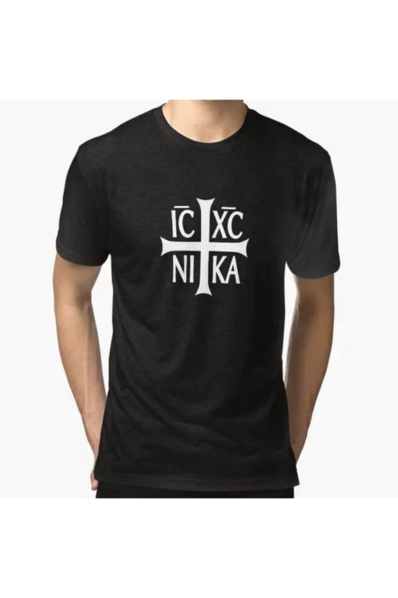 100% cotton tshirts men tee IC XC NIKA cross christian orthodox T-Shirt