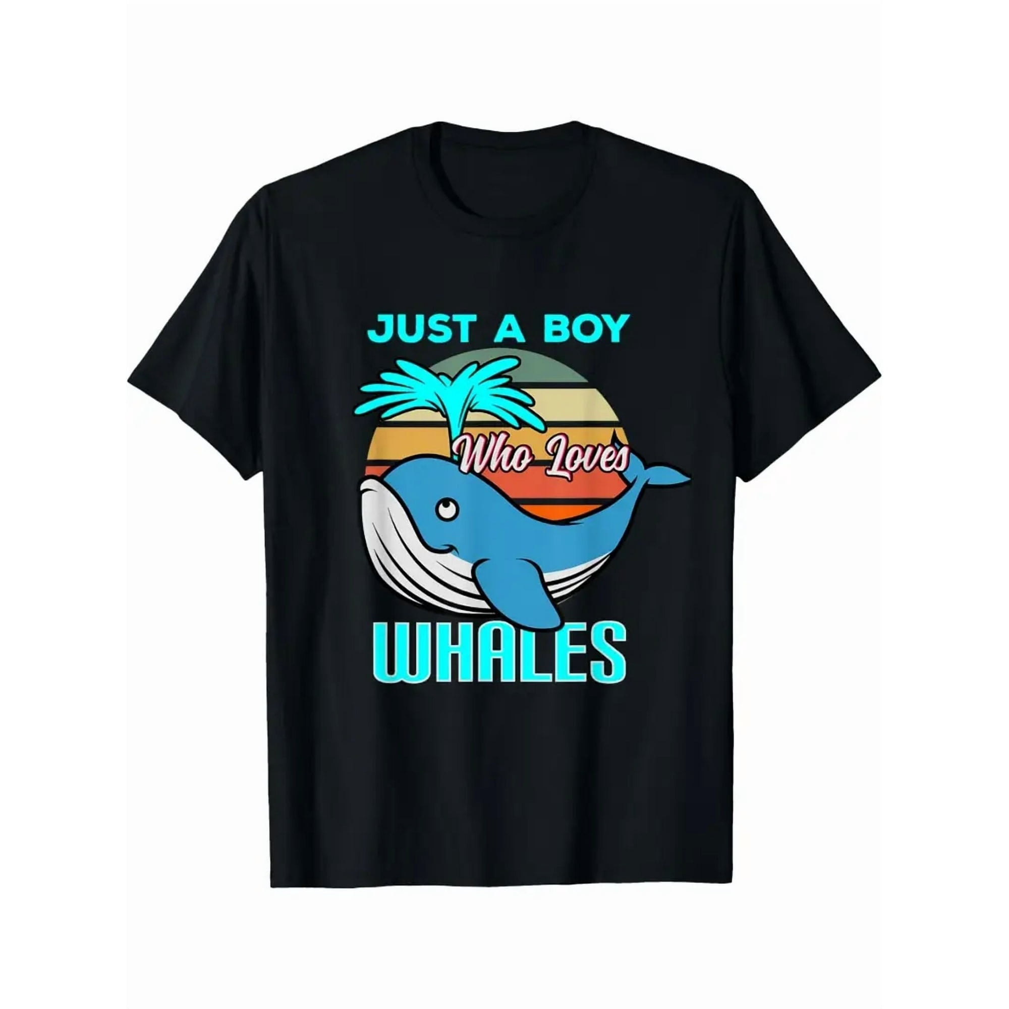 100% cotton tshirts men tee Just A Boy Who Loves Whales Quote Whale ...