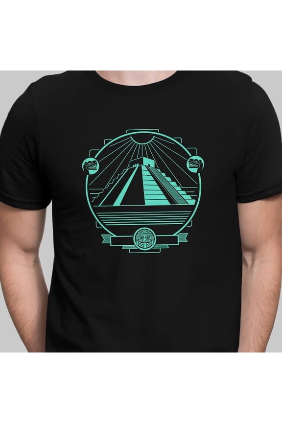 100% cotton tshirts men tee Mayan Pyramid Chichen Itza | Mexico Pyramid Ancient Civilisation