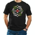 100 cotton tshirts men tee Men's Black TShirt with Vibrant Pink and