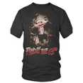 thumbnail image 1 of 100% cotton tshirts men tee Men's "Friday the 13th" Graphic T-Shirt - Black Cotton, Short Sleeve, Casual Crew Neck with Distressed Skull Design,, 1 of 4