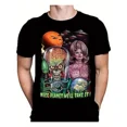 thumbnail image 1 of 100% cotton tshirts men tee Men's Mars Attacks! Gothic Horror Movie Graphic T-Shirt, Black Cotton Crew Neck Tee with Alien & Sci-Fi Design, 1 of 4