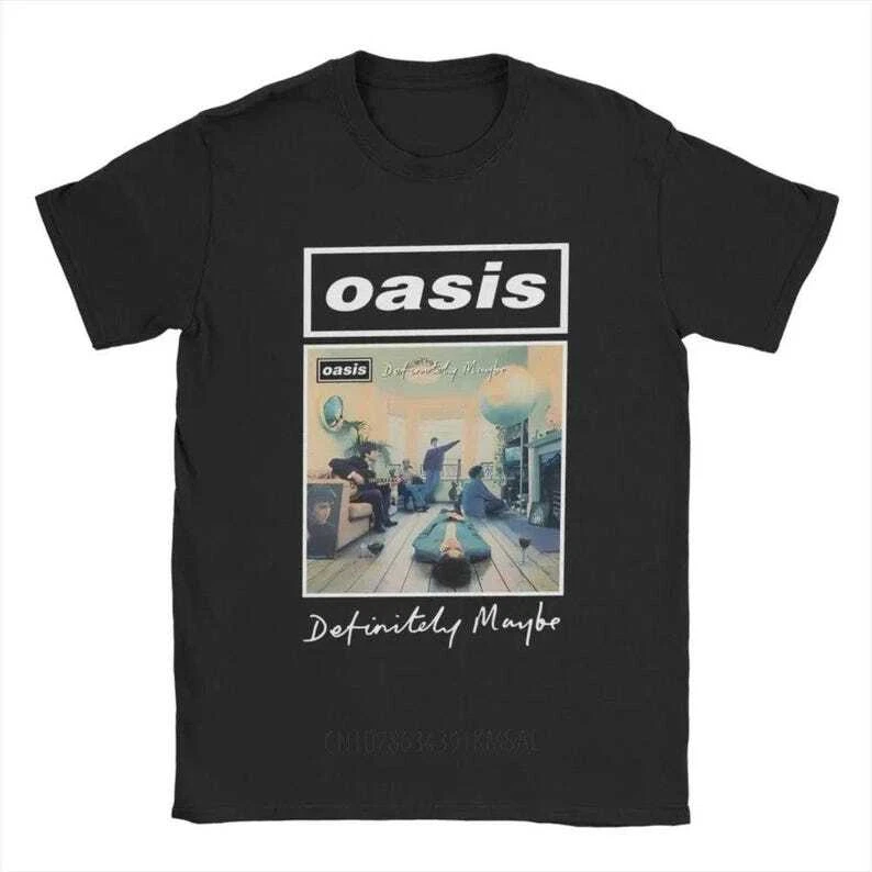 100% cotton tshirts men tee Men's T-Shirts O-Oasis Rock Band Leisure ...