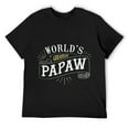 thumbnail image 1 of 100% cotton tshirts men tee Mens Worlds Greatest Papaw Shirt For Dad Or Grandpa Tshirt, 1 of 7