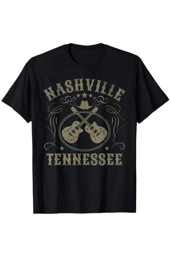 100% cotton tshirts men tee Nashville Tennessee Travel Vintage T-Shirt