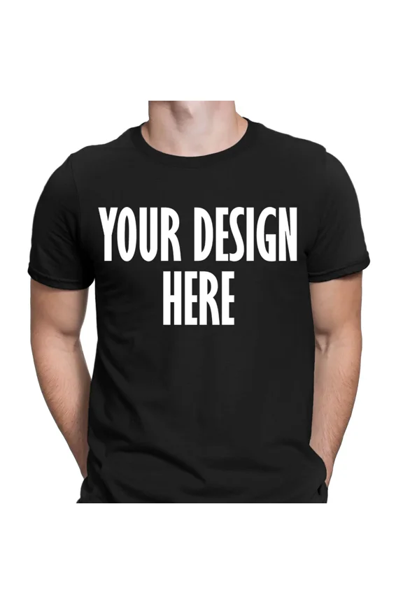 100% cotton tshirts men tee Personalised Custom Your Design Here Birthday Gift Novelty Mens T-Shirts