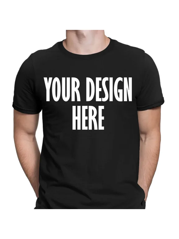 100% cotton tshirts men tee Personalised Custom Your Design Here Birthday Gift Novelty Mens T-Shirts