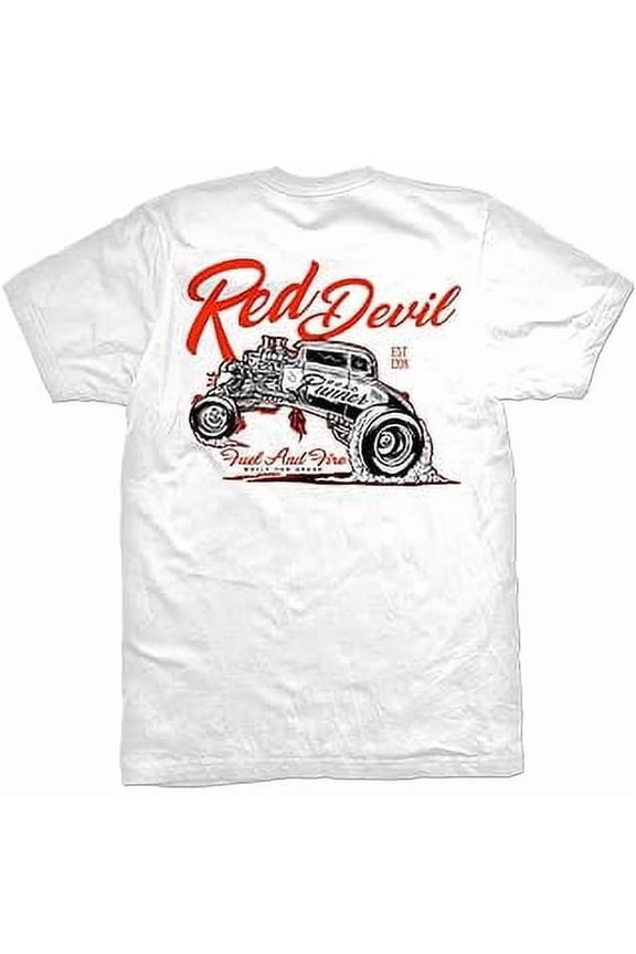 100% cotton tshirts men tee RED DEVIL CLOTHING Street Runner