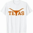 thumbnail image 1 of 100% cotton tshirts men tee Texas USA Longhorn Bull America Font T-Shirt, 1 of 4