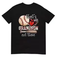 thumbnail image 1 of 100% cotton tshirts men tee That'S My Grandson Out There Baseball Grandma Mothers Day T-Shirt, 1 of 6