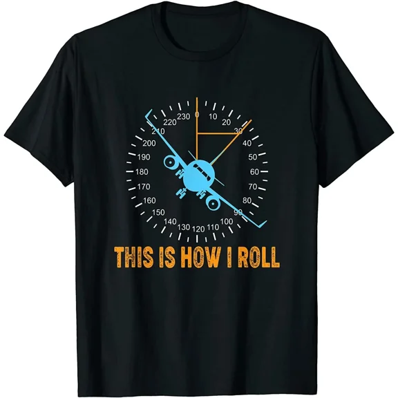 100% cotton tshirts men tee This Is How I Roll Airplane Pilot Shirt Aviation T-Shirt