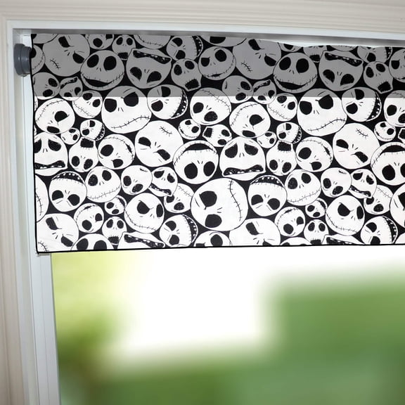 100% cotton window valance nightmare before christmas scary faces 42 wide