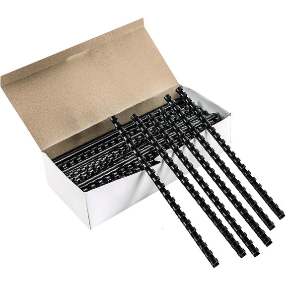 100 count 21 Ring Plastic Comb Binding Spines 5/8 Inch Diameter