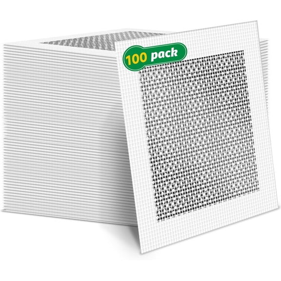 100 count 4 Inch Drywall Patch, Wall Repair Patches, Self- Fiberglass Repair Kit Dry Wall Hole Repair Patch for Ceiling (4"x 4")