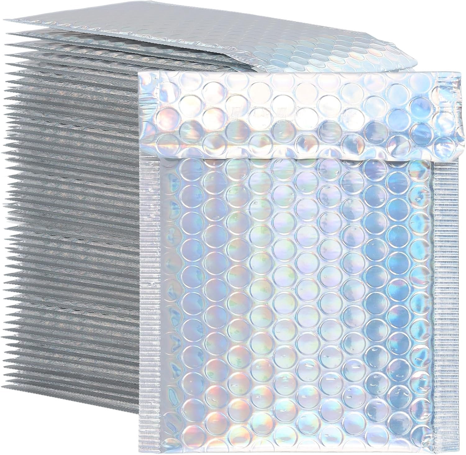 100 count 5 x 6 Inch Metallic Bubble Mailers, Padded Mailing Envelopes ...