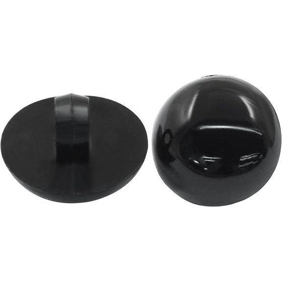 100 count Black Plastic Safety Eyes, 15mm/0.59" DIY Craft Eyes Type Mushroom Domed Round Buttons, Sewing Craft Eyes for Doll  Stuffed Toys,  Decorations, Shirts, Skirts, Coat