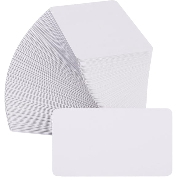 3.5 x 2 Blank Business Cards 100 count | 200 GSM White Cardstock, Paper Note Card, Thank You Cards, Small DIY Message Card for Business