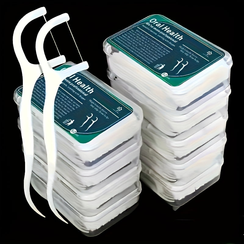 100-count Floss Sticks with Sealed Storage Box. Ultra-slim And Smooth, Advanced Cleaning Technology,  Oral Care, And The Floss Does Not Break Or Wear. Portable Disposable Floss Stick