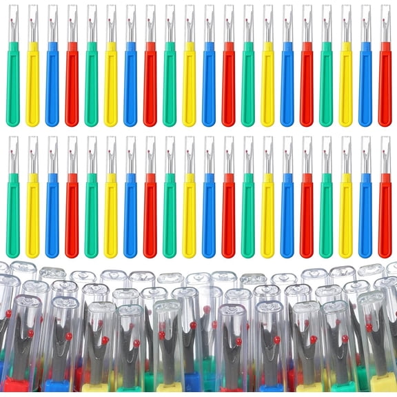 100 count Large Seam Rippers 5.5" Colorful Remover Tool for Sewing Tool Embroidery Remover Sewing Seam Ripper for Opening Removing Seams and Hems DIY Craft (4 Colors)