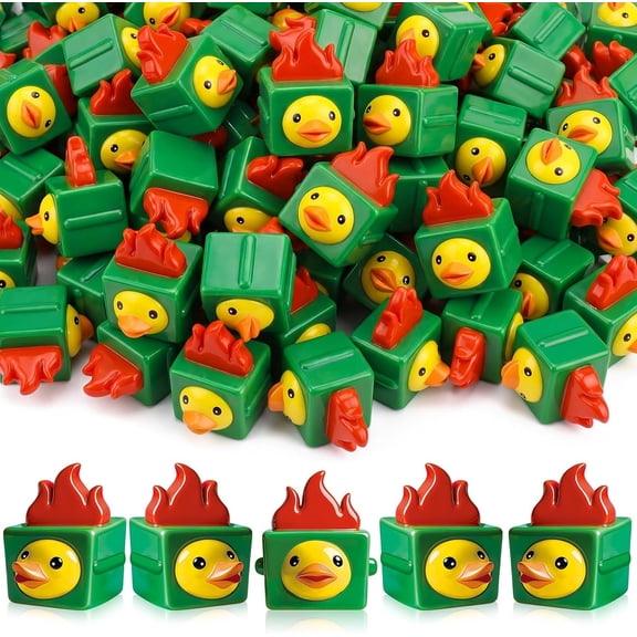 100 count Mini Dumpster Ducks Miniature Duck Figurines Funny Emotional Accessories Employee Appreciation Gifts Favor for Office Coworker Nurse