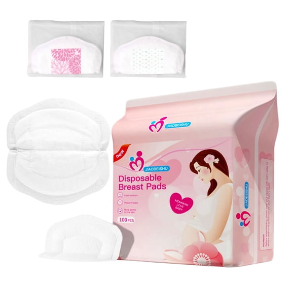 100-count Single Time Use Nursing Pad Super Absorbent Breast Pad with Breathable Gentle Nursing Essential for Mother