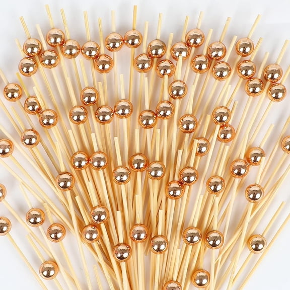 100 count Toothpicks, Picks for Appetizers for Wedding, Birthday and Parties (Rose , 4.72 Inch)