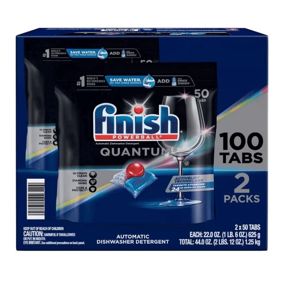 (100 ct.) Finish Quantum Powerball Dishwasher Detergent Tablets