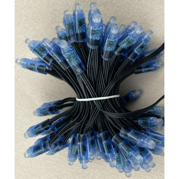 100 ct String Lights 12V DC WS 2811 Resistor Bullet LED Pixel Nodes 18awg XCONNECT
