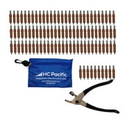 100 each C1/8 Cleco Fasteners with Cleco Pliers & Pouch- Made in USA