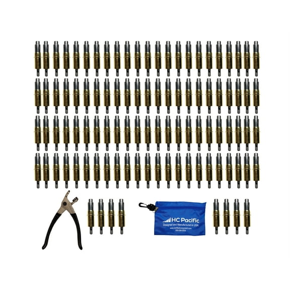 100 each CHD 3/16 Heavy Duty Cleco Fasteners with Pliers & Pouch