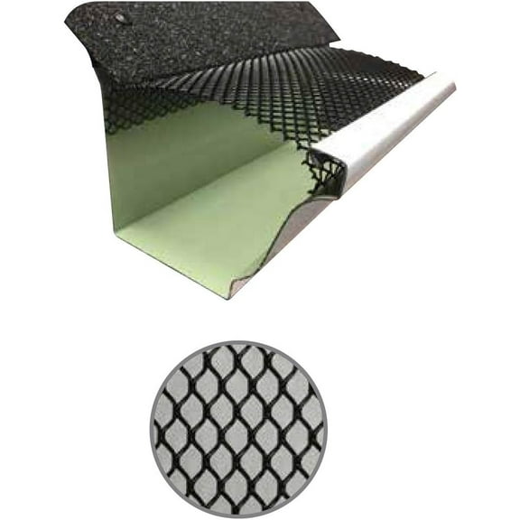 (100 feet) Kwik-Fit Gutter Leaf Guard for 6" K-Style Gutters Small Hole 25 Panels x 4.00" Each