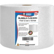 Mighty Gadget 100 Feet Small Bubble Cushioning Wrap, 12 Wide, Perforated for Extra Protection