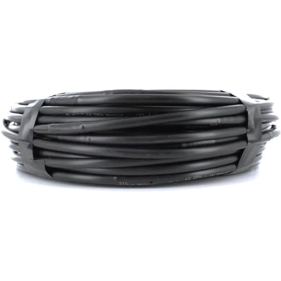 100 feet, ¼ inch micro-drip irrigation tubing - 6inch spacing, black - UV-resistant drip irrigation tubing
