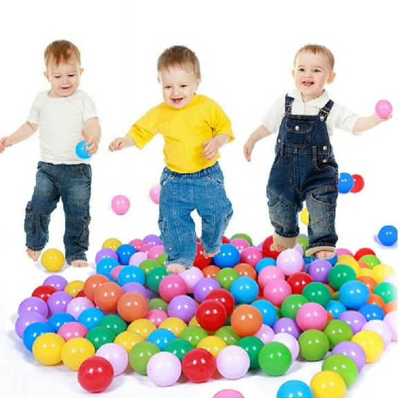 100 for Ball Tent, Colorful Plastic Balls Baby Play Balls for Ball Pit, Bounce House, Playhouse