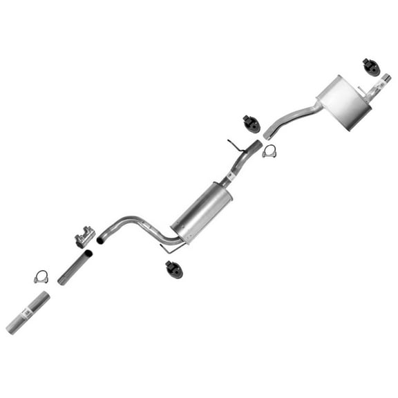 100% for Fit for Ford for Focus 00-07 Rotor Muffler Tail Pipe System - Cat-Back, Single Exit, Bolt-On Install, Uncoated (USA Made)