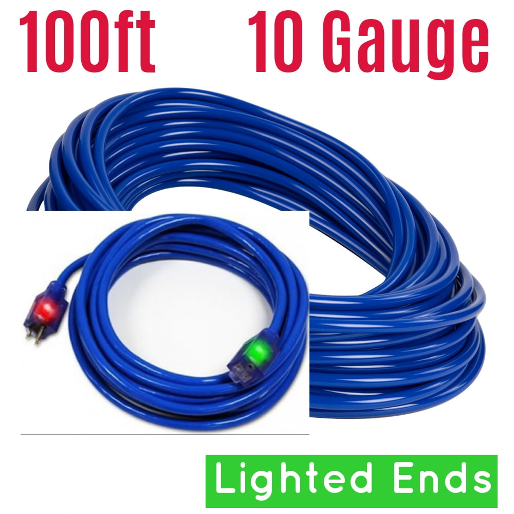 100 ft 10 Gauge Extension Cord 10/3 Contractor Grounded Extension Cord ...