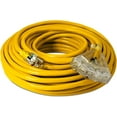 100 ft 12 Gauge Heavy Duty Extension Cord 3 Outlet Lighted SJTW