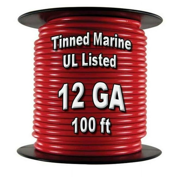 100 ft. 12 Gauge UL Listed 600V Tinned Marine Wire, Green