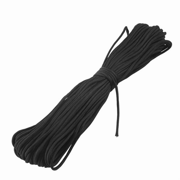 100 ft 550 Paracord Survival Cord Parachute Rope - Black