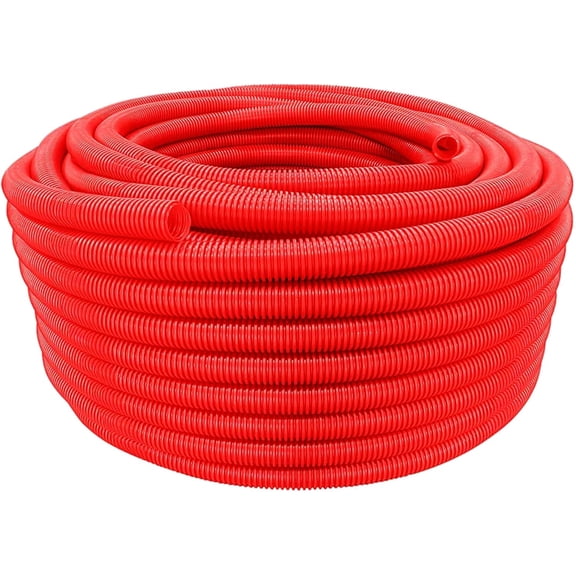 100 ft - Flexible Corrugated HDPE NON Split Tubing Wire Loom