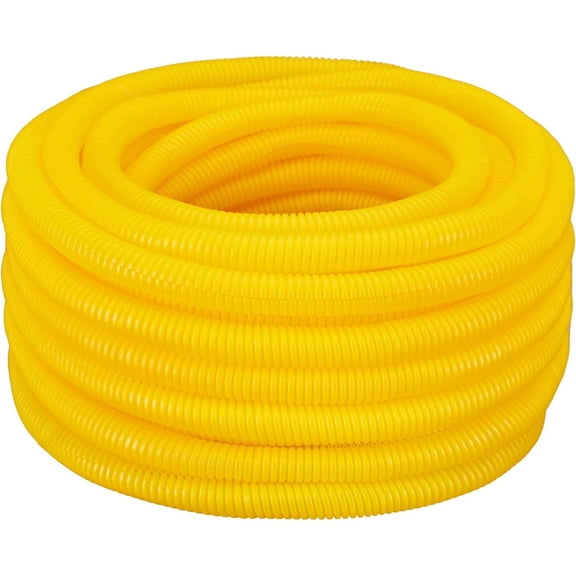 100 ft - Flexible Corrugated PE Split Tubing Wire Loom